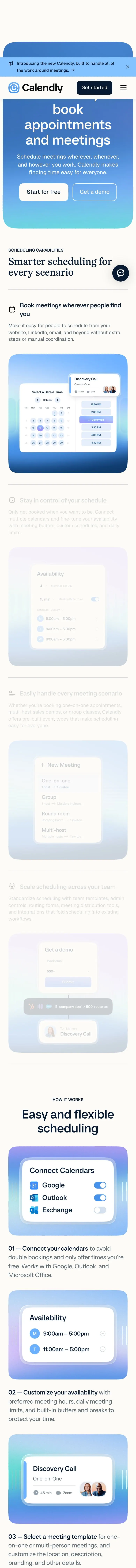 Calendly — Landing page