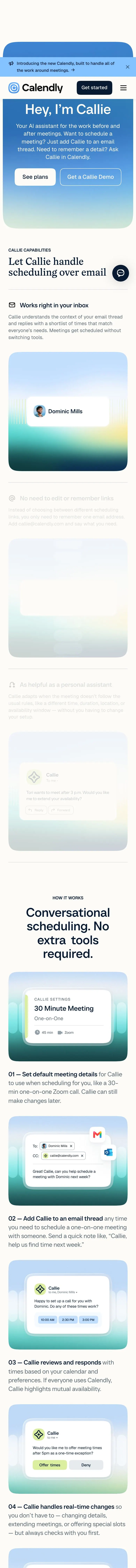 Calendly — Landing page