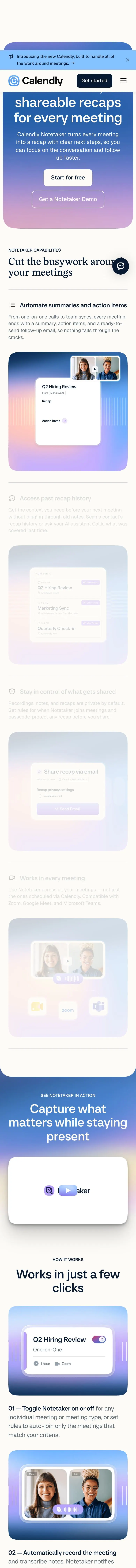 Calendly — Landing page