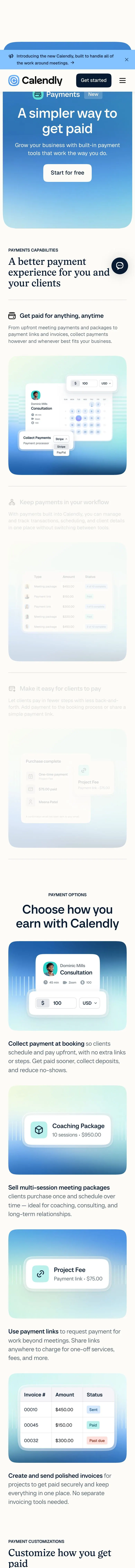 Calendly — Landing page