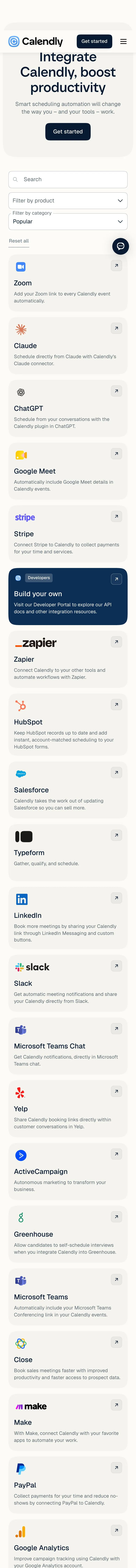 Calendly — Catalog