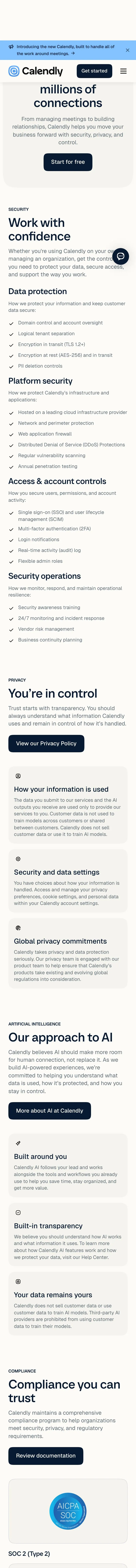 Calendly — Landing page