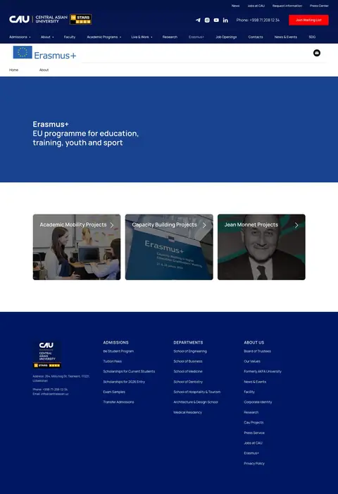 Central Asian University — Biz haqimizda