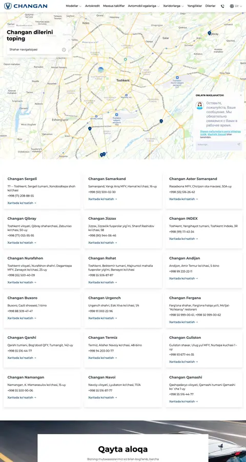 Changan — Locations