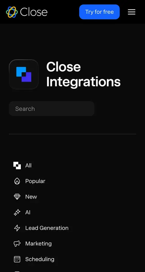 Close — Boshqa