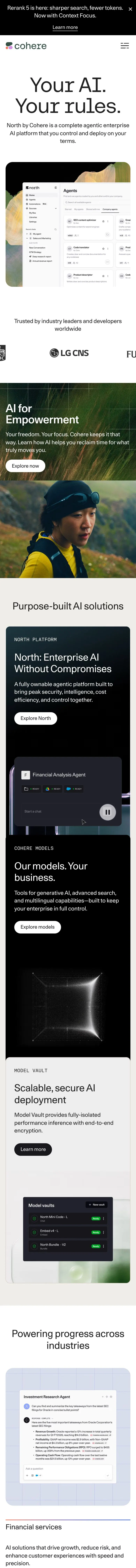 cohere.com — Landing sahifa