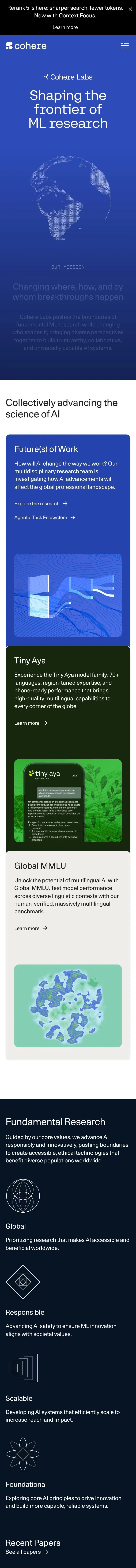 cohere.com — Landing sahifa