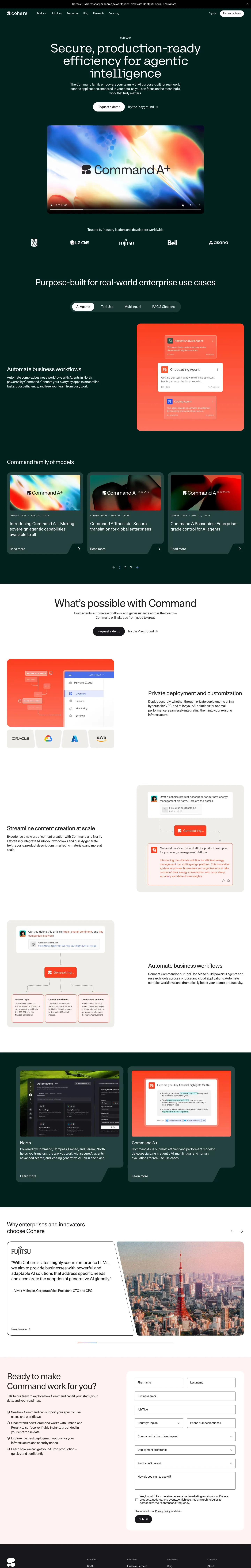 cohere.com — Landing sahifa