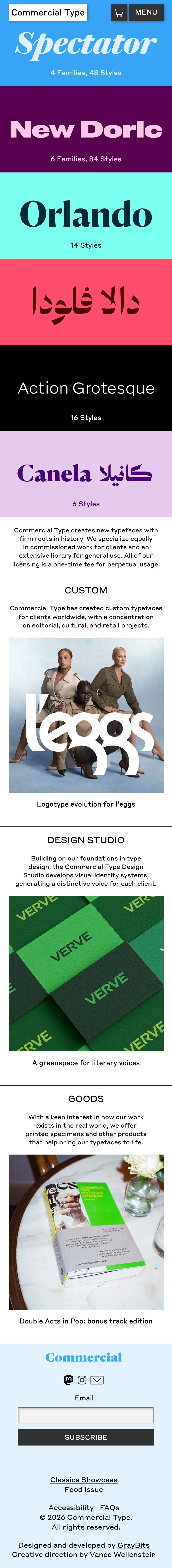 Commercial Type — Catalog