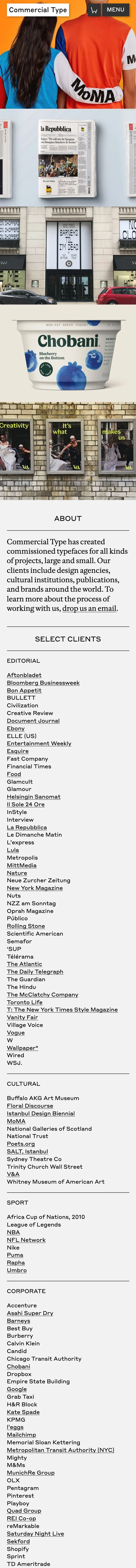 Commercial Type — Catalog
