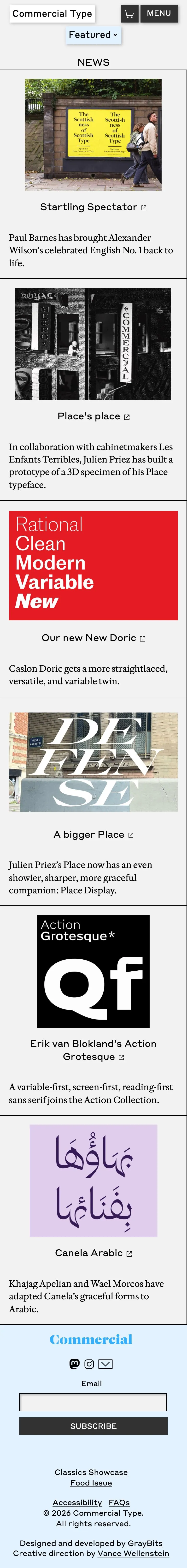 Commercial Type — Feed