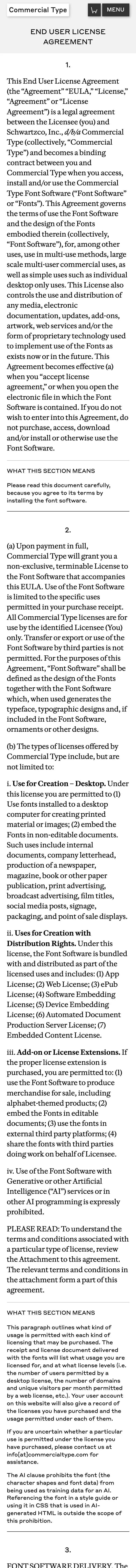 Commercial Type — Legal