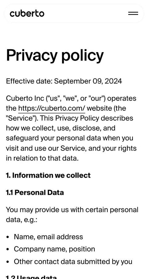 cuberto.com — Huquqiy