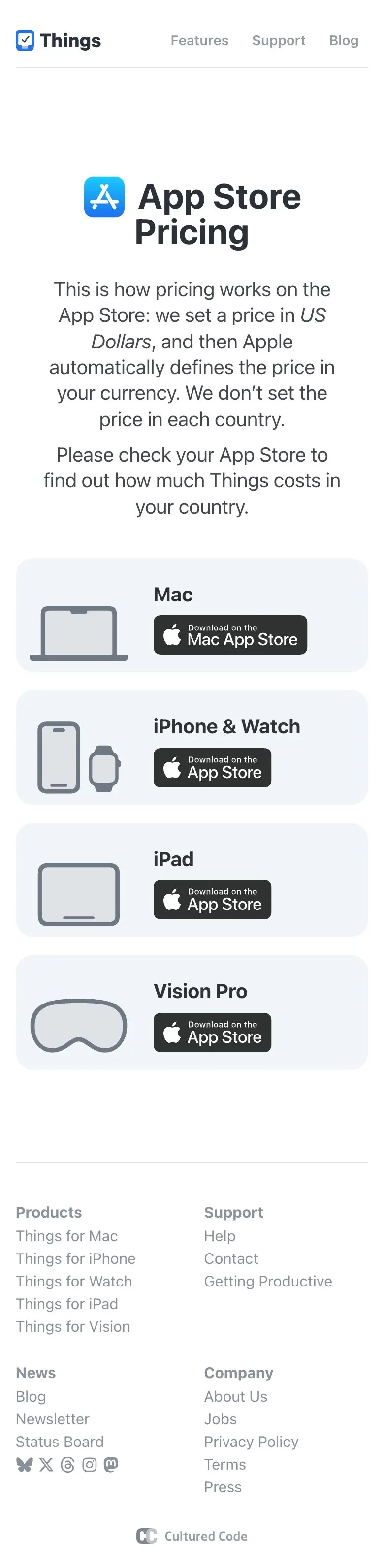 Things — Pricing