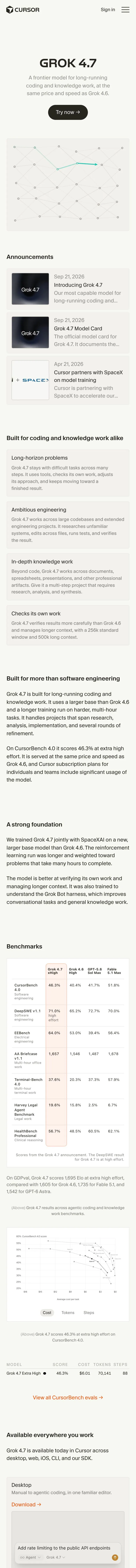 cursor.com — Landing sahifa