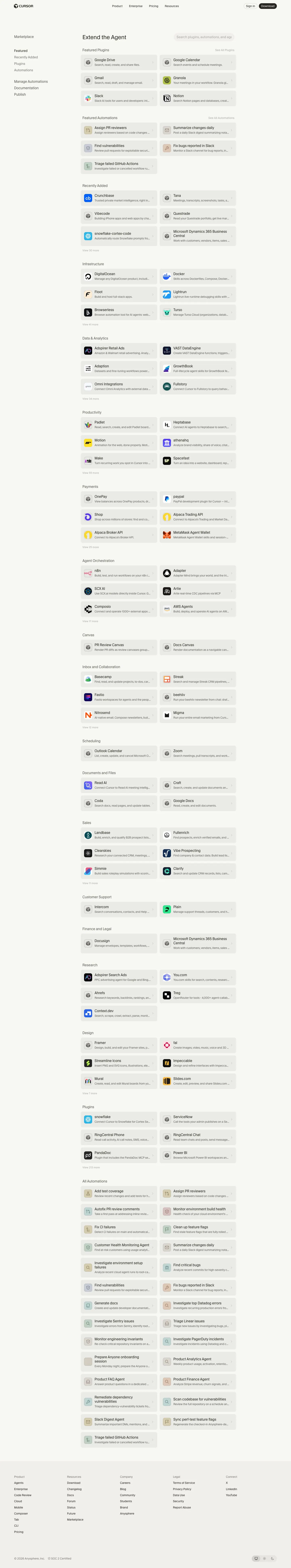 cursor.com — Katalog
