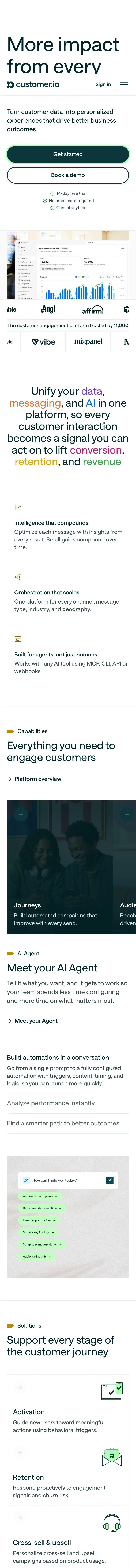 Customer.io — Home