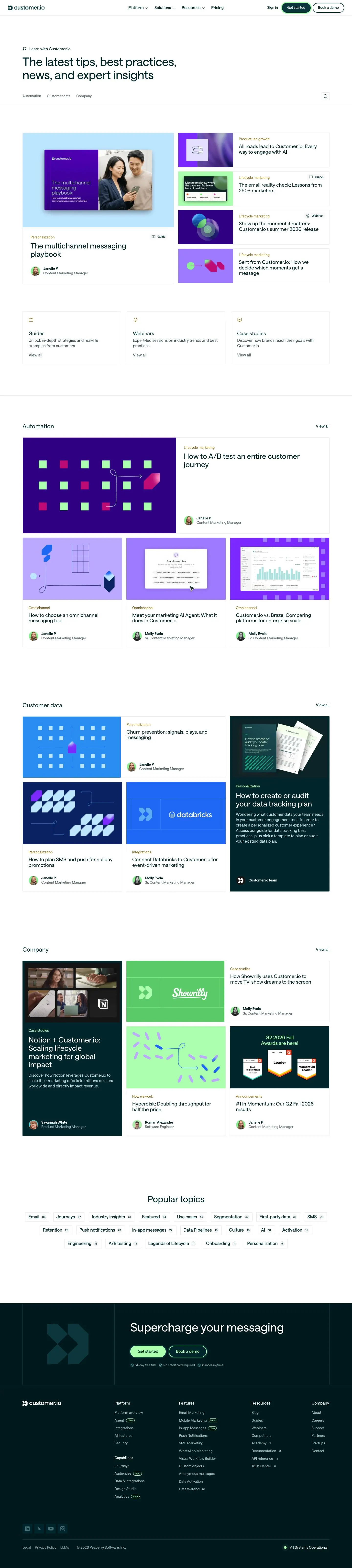 Customer.io — Boshqa