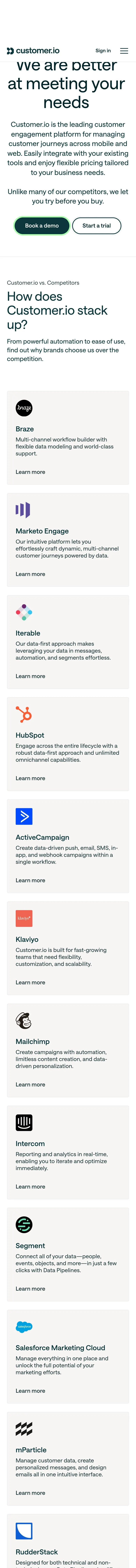 Customer.io — Boshqa