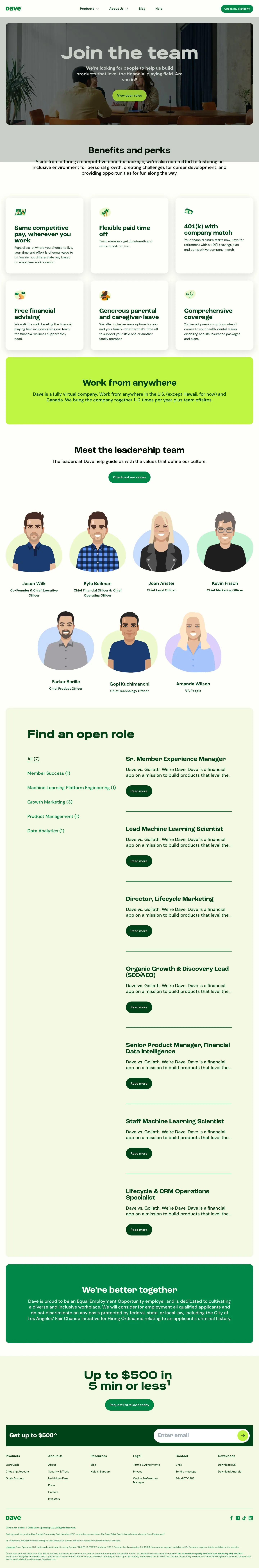 dave.com — Careers