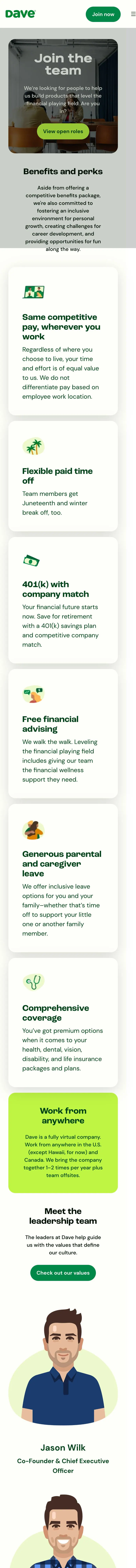 dave.com — Vakansiyalar