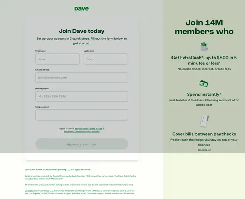 Dave — Sign up