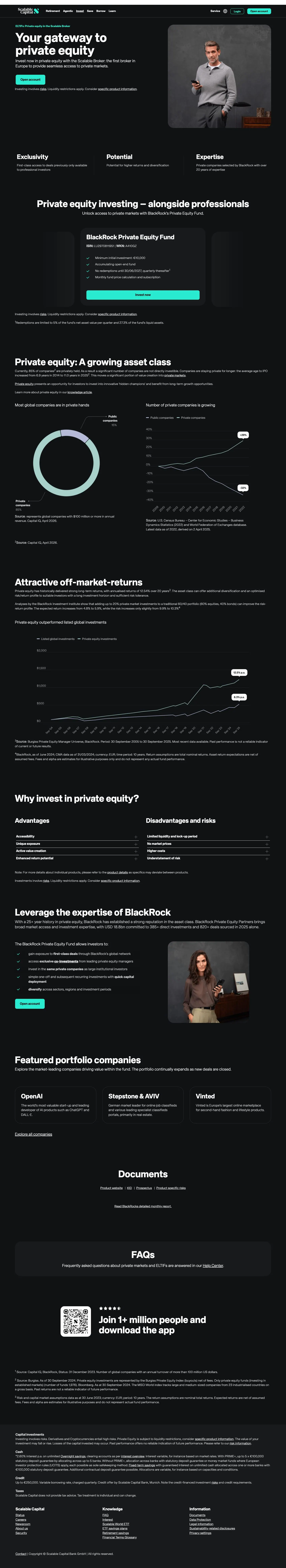 Scalable Capital — Landing page