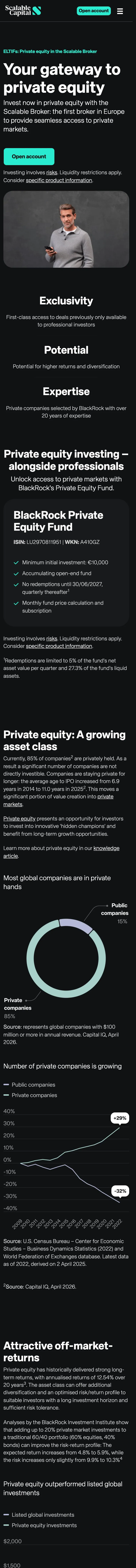 Scalable Capital — Landing page