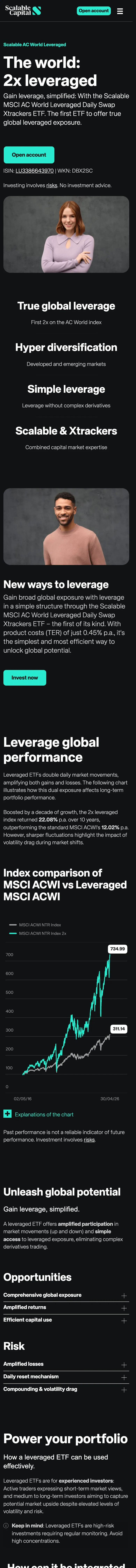 Scalable Capital — Landing page