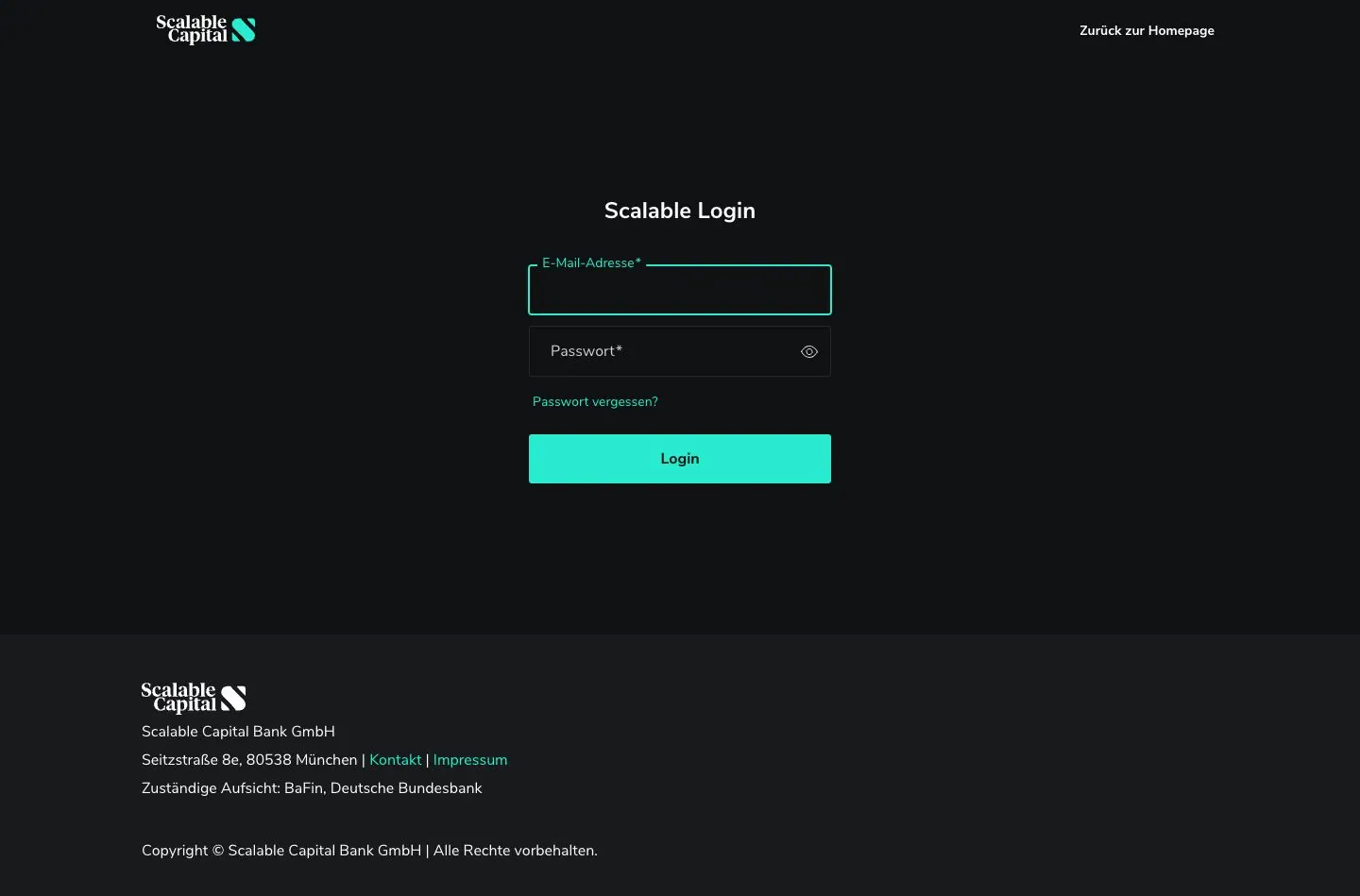 Scalable Capital — Login