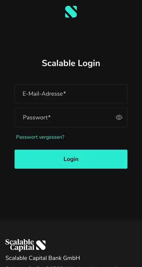Scalable Capital — Login