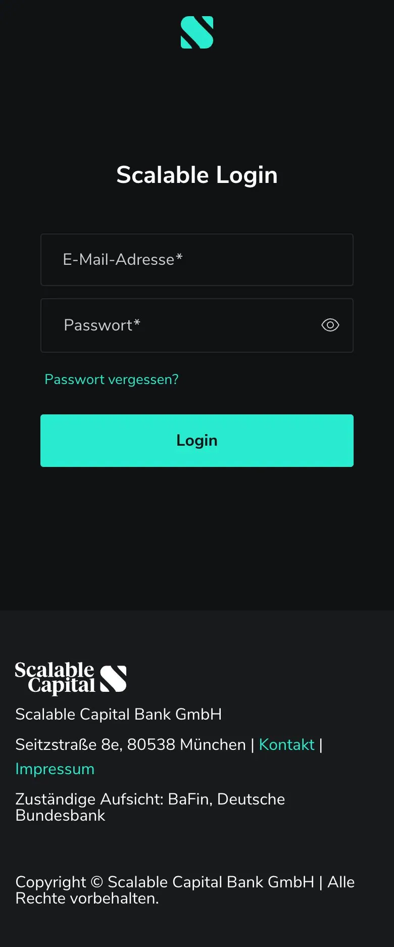 Scalable Capital — Login