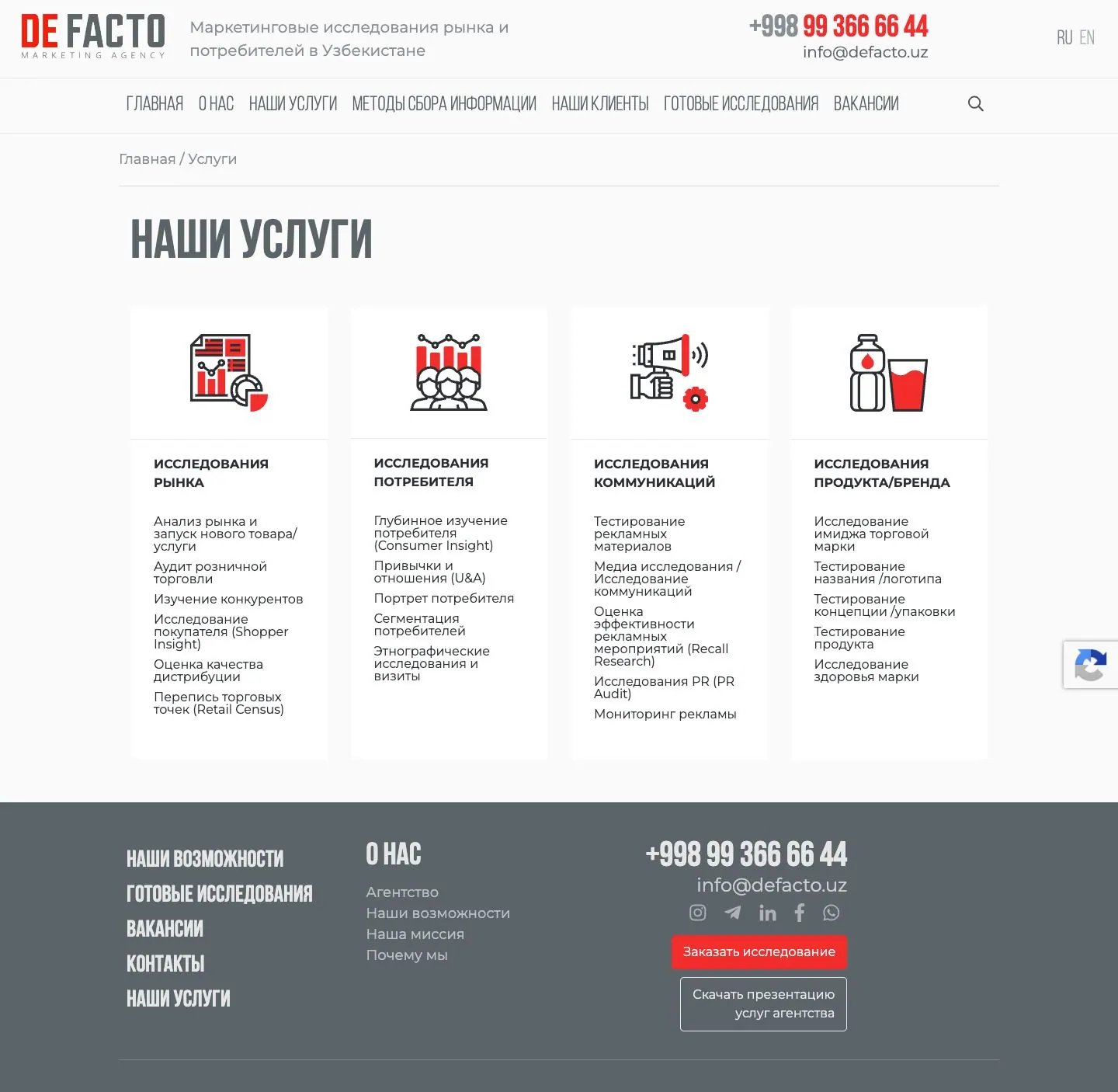 De Facto — Katalog