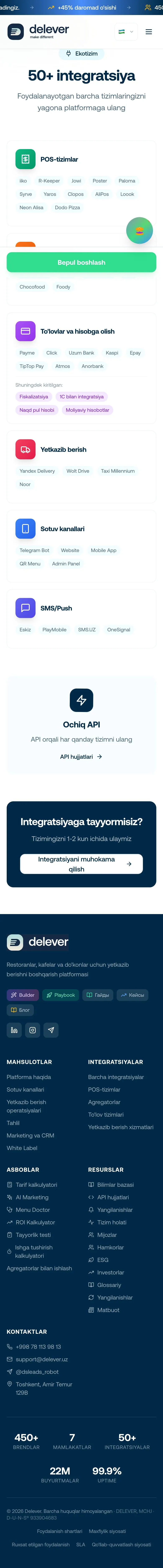 delever.uz — Landing page