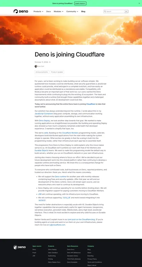 deno.com — Yangiliklar va blog