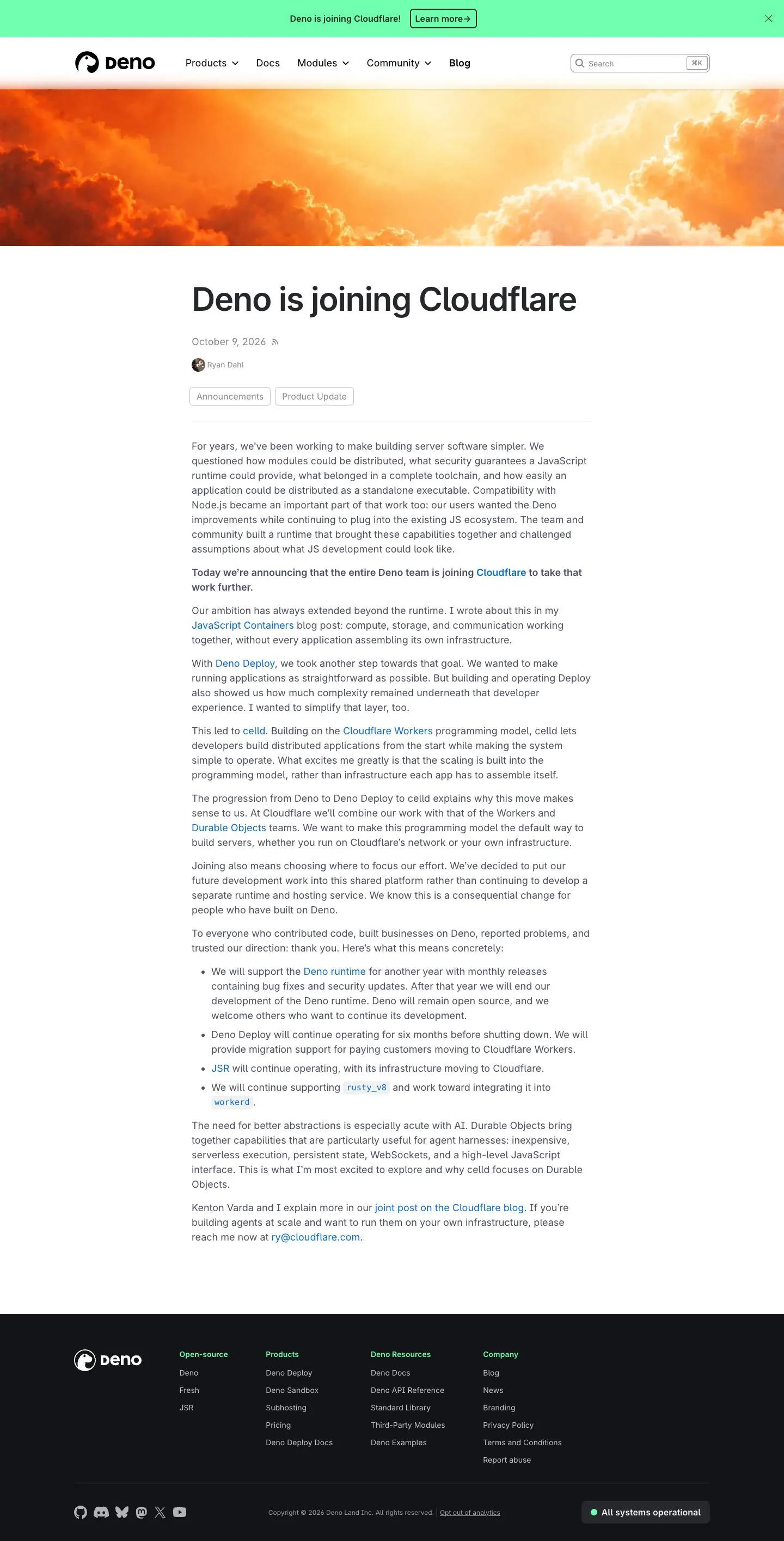 deno.com — Yangiliklar va blog