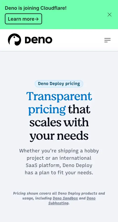 Deno — Pricing