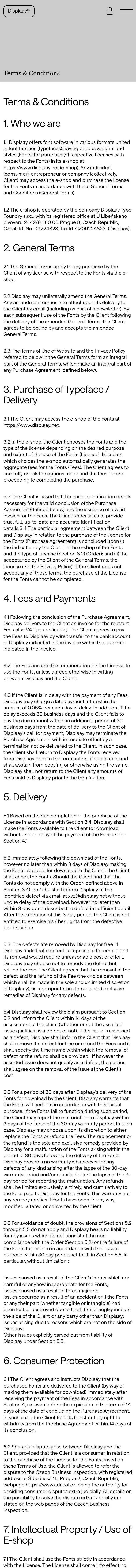 Displaay — Legal
