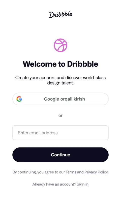 Sign up