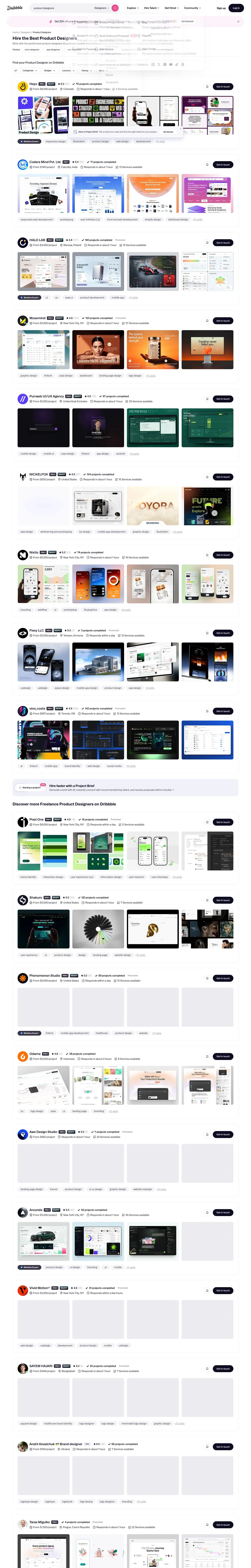 Dribbble — Catalog