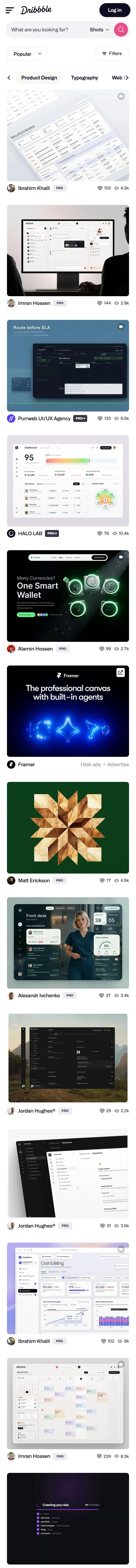 Dribbble — Feed