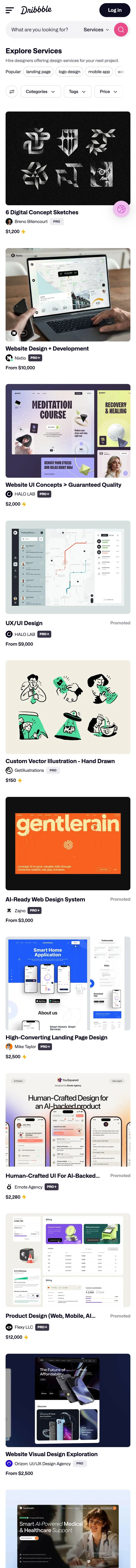 Dribbble — Catalog