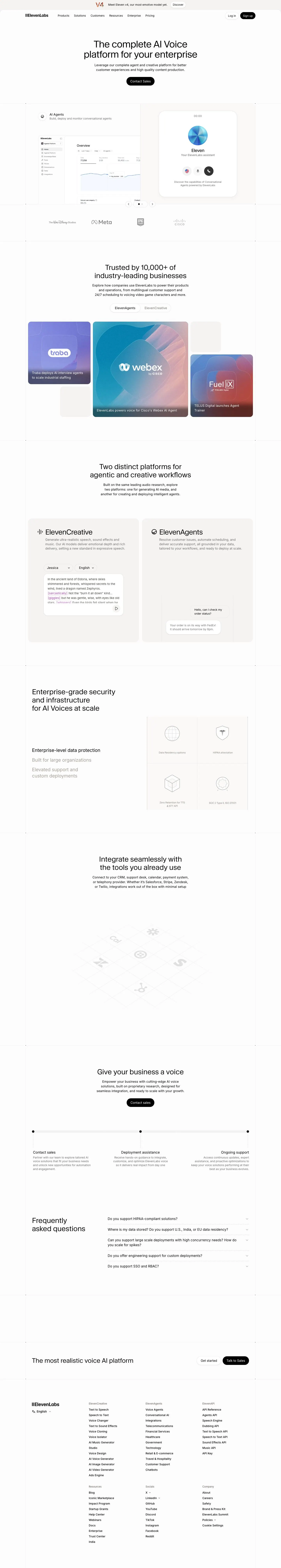ElevenLabs — Landing page