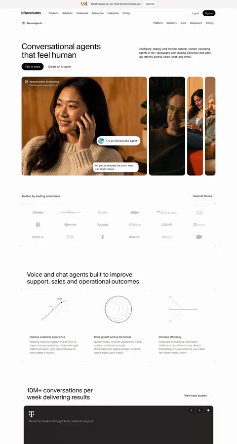 ElevenLabs — Landing page