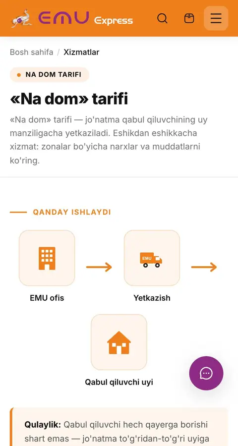 Landing sahifa