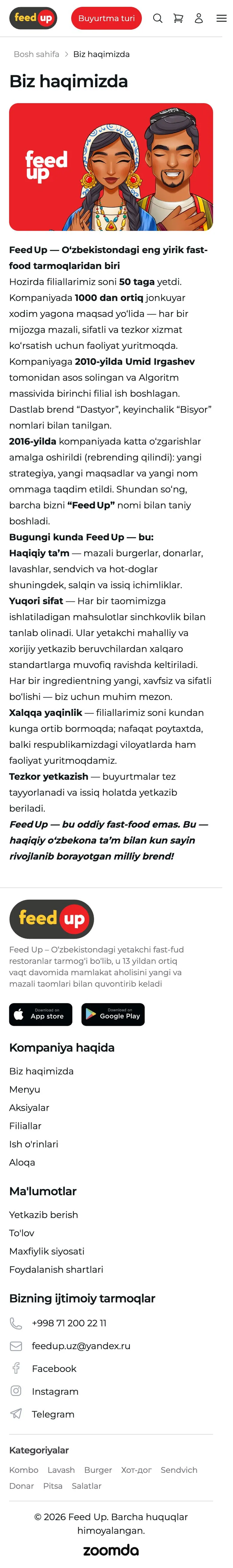 Feed Up — Biz haqimizda