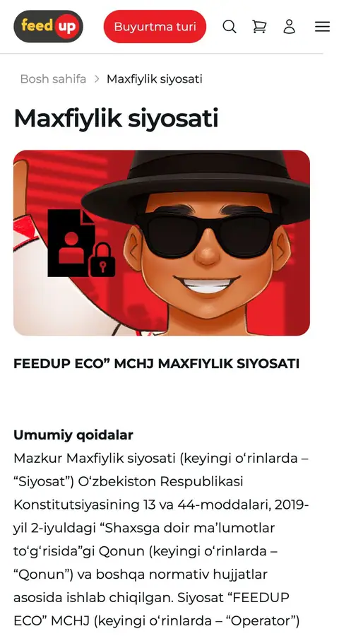 Feed Up — Legal