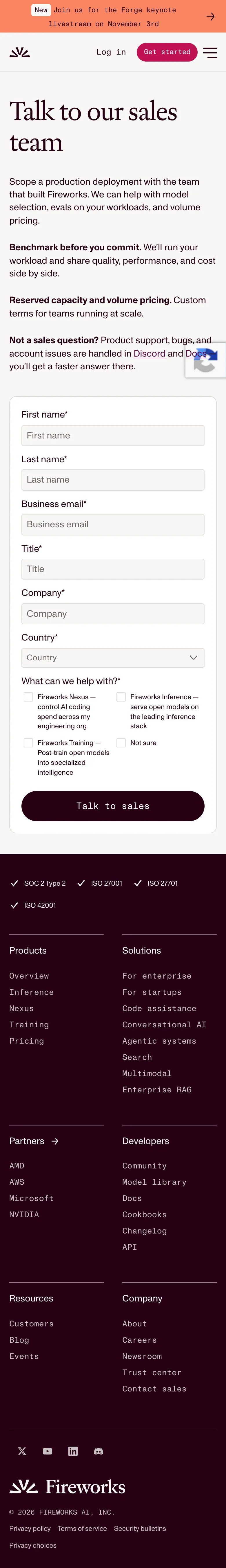Fireworks — Contact