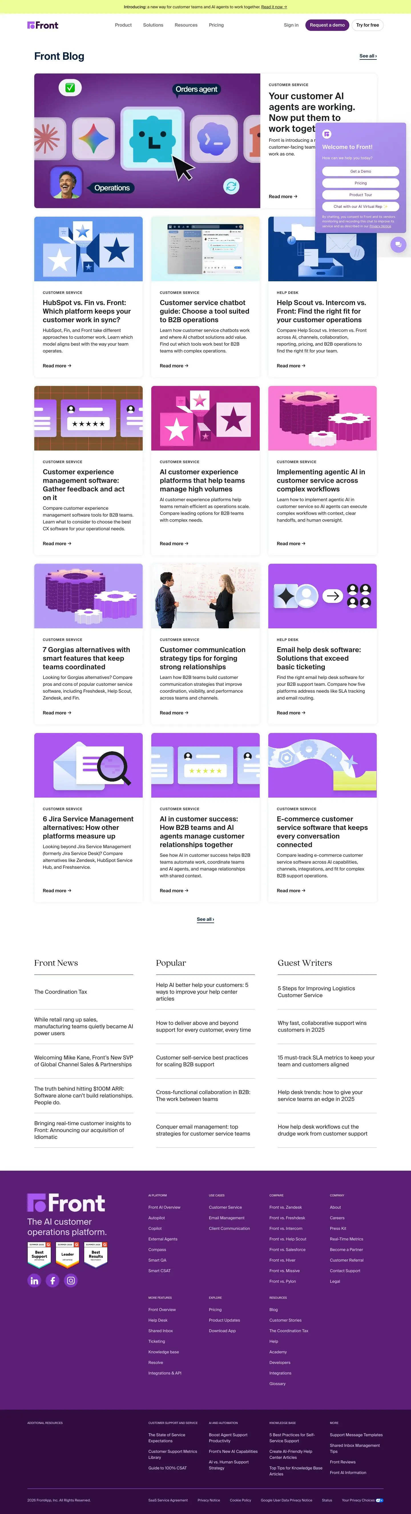 Front — Yangiliklar va blog