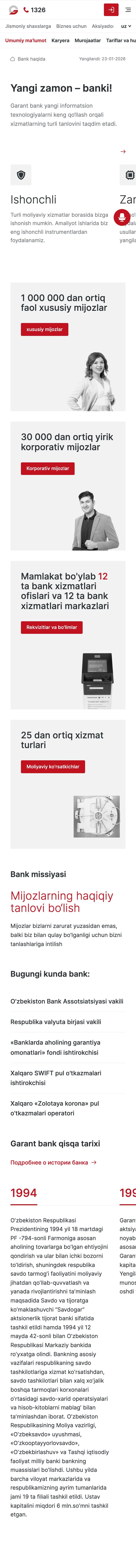 Garant Bank — Biz haqimizda